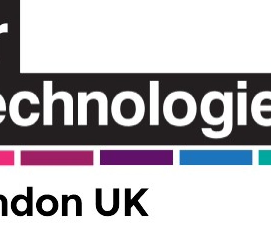 HR Technologies logo with colourful rectangular accents below the text.